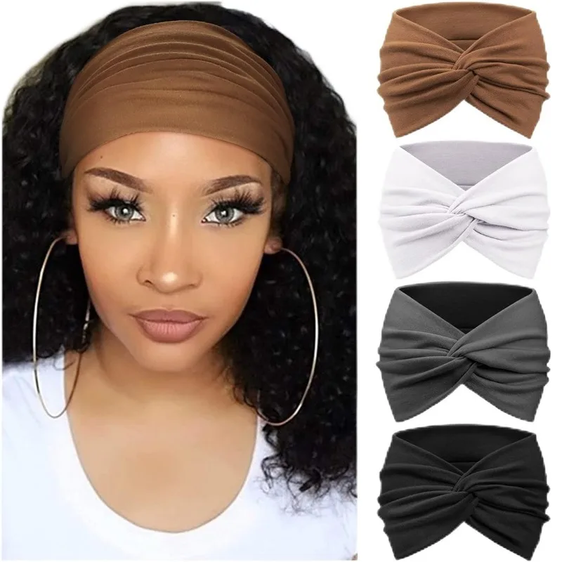 

Hair Accessories Twisted Extra Large Thick Wide Headbands Turban Workout Headband Head Wraps for Women