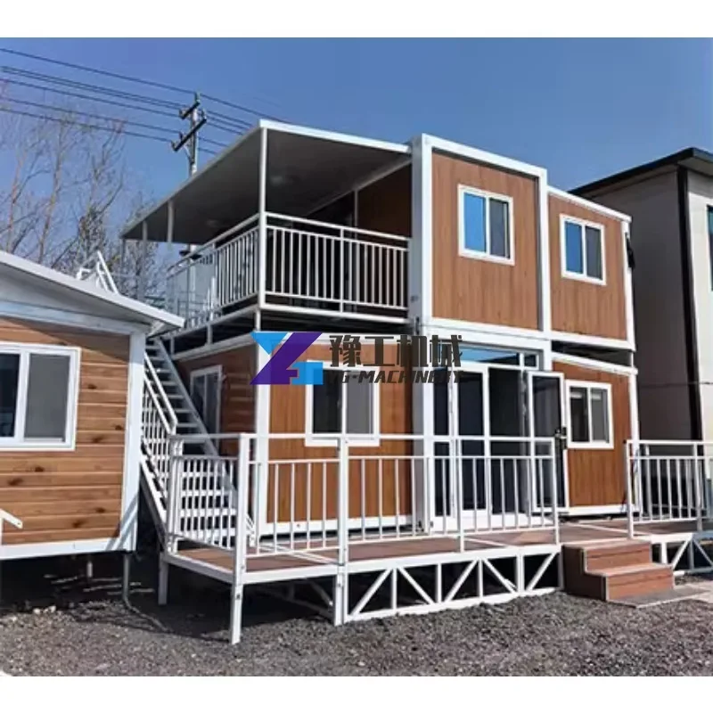 China Luxury 40ft Expandable Container House Prefabricated Foldable Steel and Sandwich Panel Living Room Luxury House