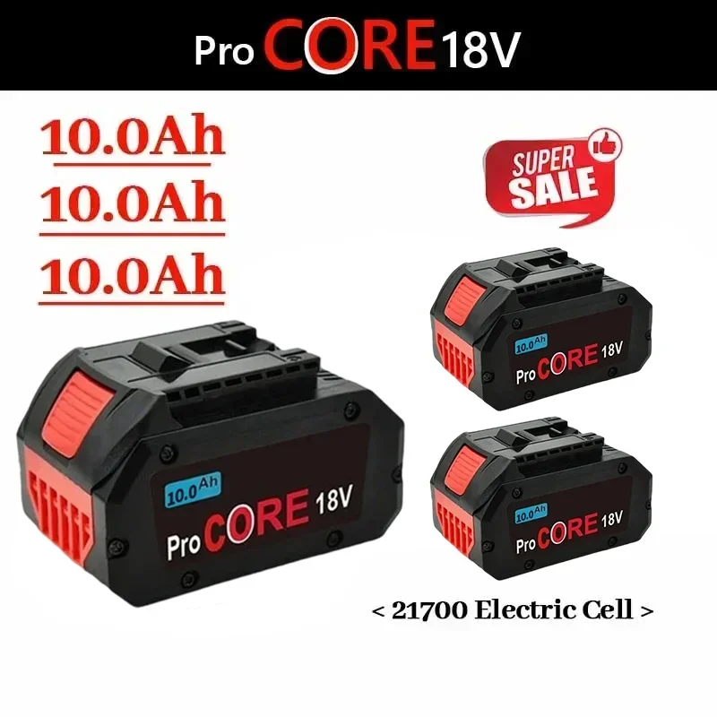 CORE18V 10000mAh ProCORE Vervangende Batterij Voor Bosch 18V Professioneel Systeem Draadloos Gereedschap BAT609 BAT618 GBA18V80 21700 Cell - afbeelding 2