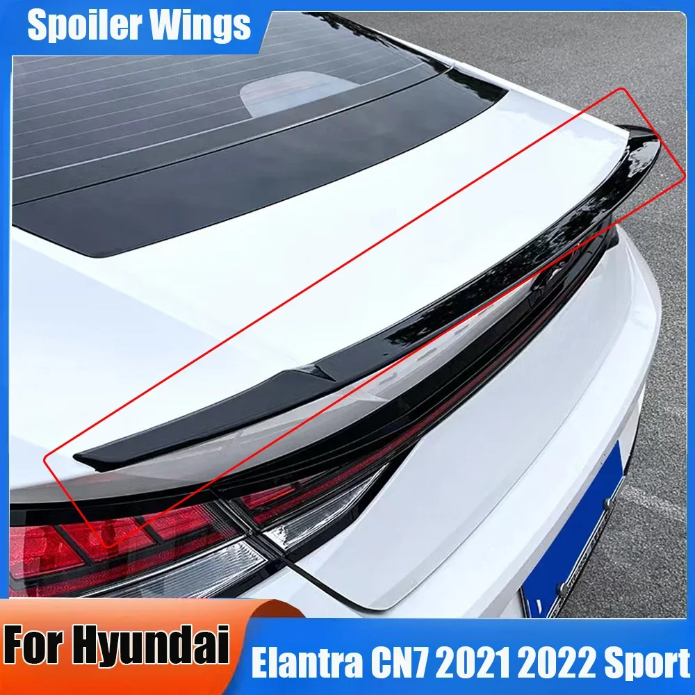 

Car Rear Trunk Spoiler Wings Splitter for Hyundai Elantra CN7 2021 2022 Sport Styling Tail Lid Lip Body Kit Exterior Accessories