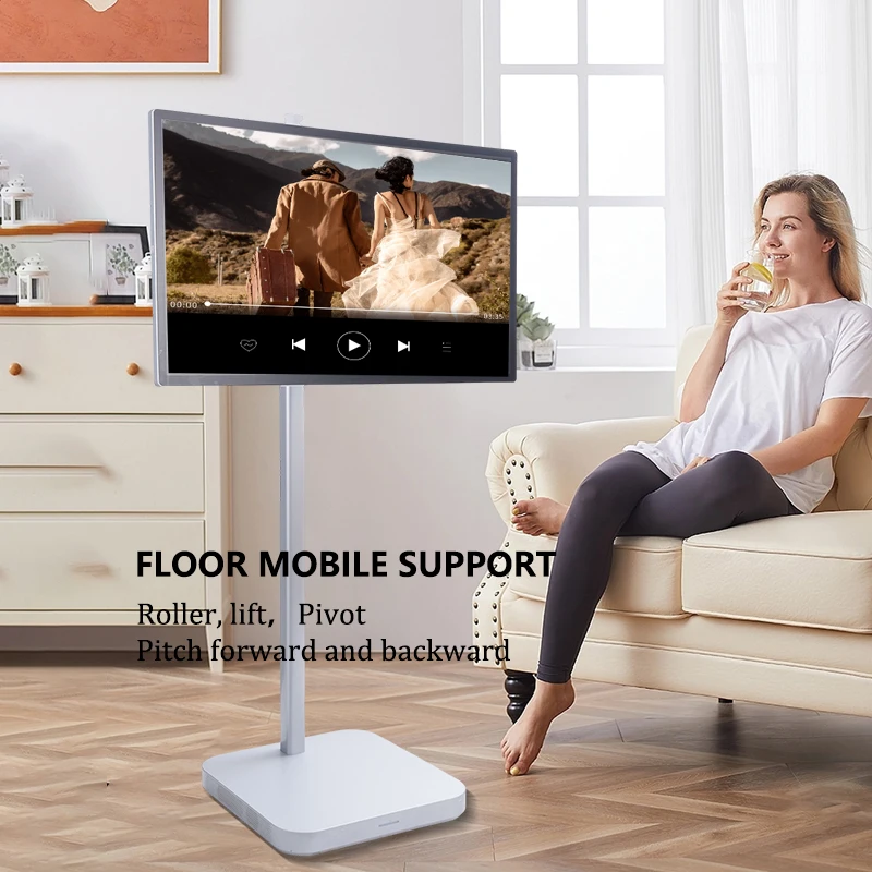 Universal Height Adjustable Mobile Floor TV Stand Mount For LCD LED OLED Bedroom Living Room TVs