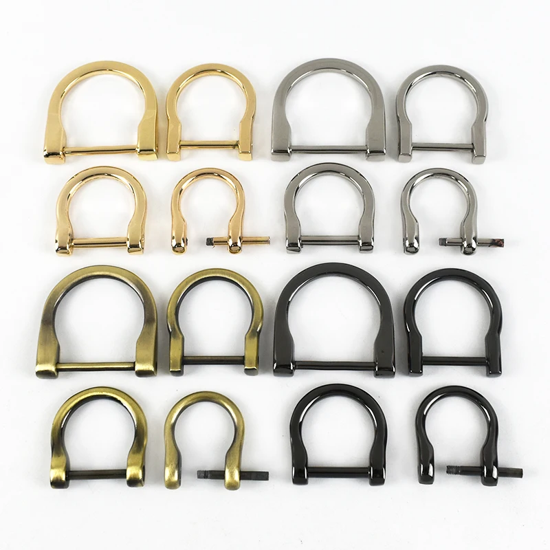 5/10 unidades de 14/17/19/25mm Anillas de sujeción para correas de bolsa, Ganchos, Anillas en O, Anillas en D, Hebillas metálicas desmontables con tornillo, Hebillas de clip tipo mosquetón para correas