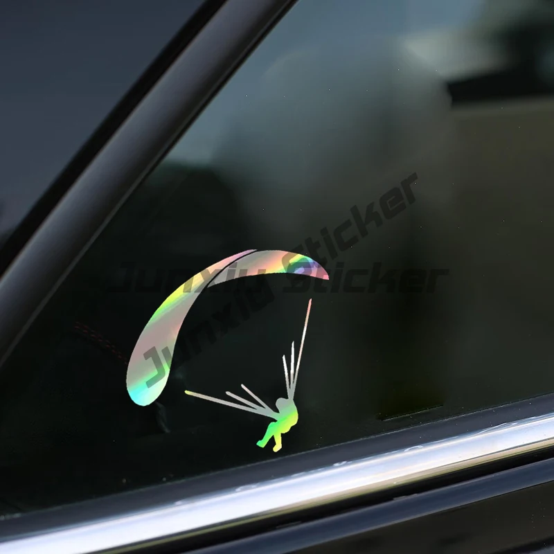 Car Decals Fallschirmspringer Paragliding Vinyl Art Sticker , Skydive Sport Fliegen Cool Graphics Auto Aufkleber Car Decor