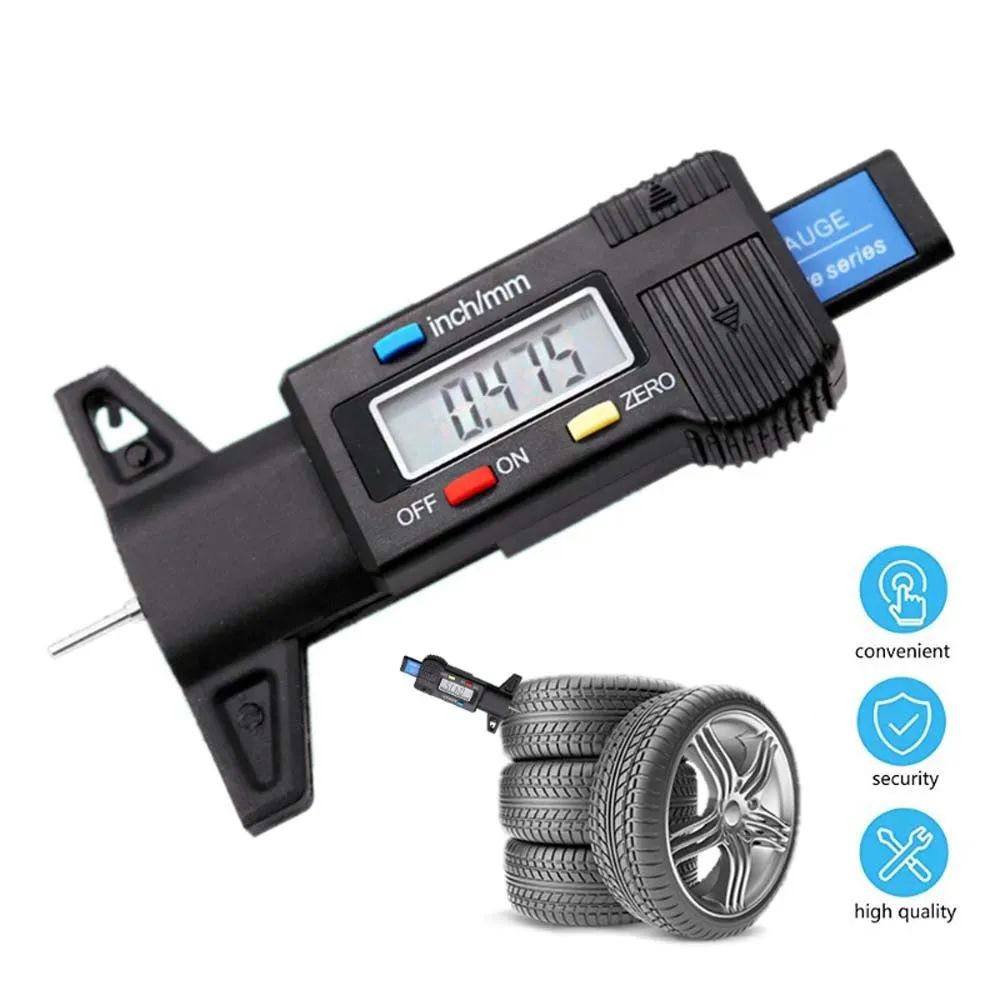 

Digital Car Tyre Tire Tread Depth Gauge Meter Measurer Tool Caliper Thickness Gauges Tread Brake Pad Shoe Tire Monitoring System