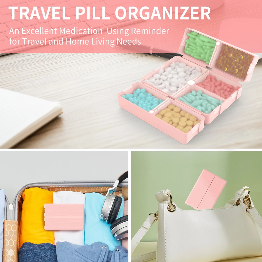 Pills Box Organizer Pillboxes Travel Portable Medicine Box Dispenser Storage Case Container Drug Tablets Organizer