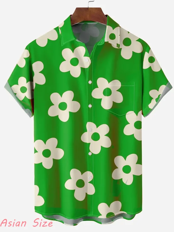 

Hawaiian Men's Shirt Clothing Flower 3D Print Trend Hawaii Shirts Summer Short Sleeve Tropical Beach Fashion Loose Lapel Blouses