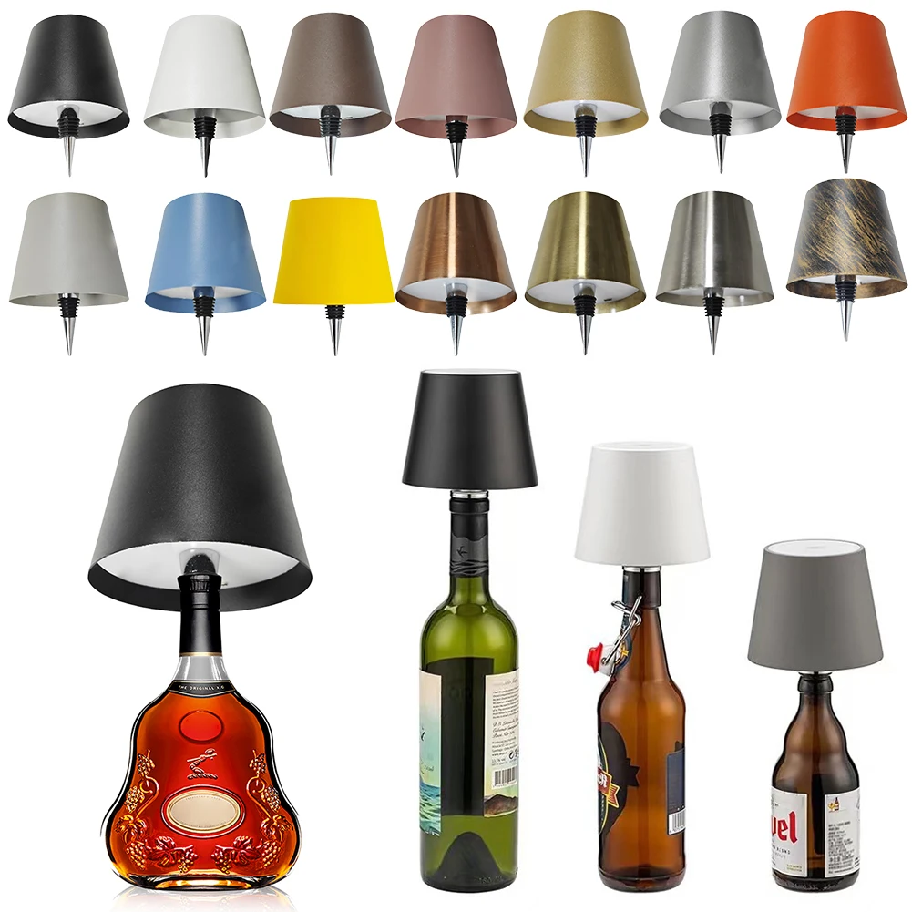 ポータブルデスクトップランプ,ワイヤレス調光器,タッチテーブルランプ,3色温度,USB充電式,2個