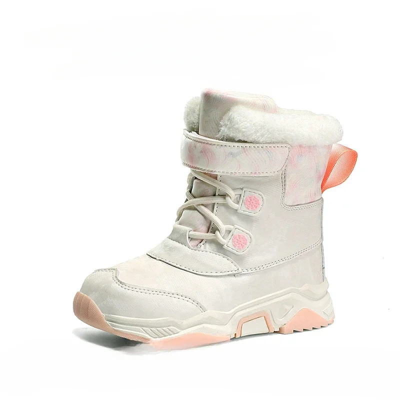 Girls' Snow Boots Winter Warm Baby Cotton Shoes Children's Snow Cotton Boys' Cotton Boots Waterproof and Non-slip