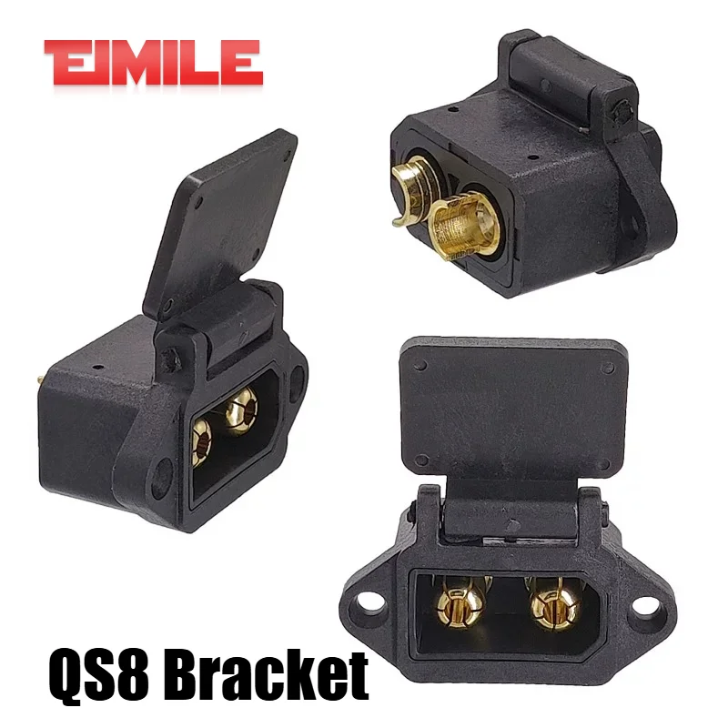 Anti-sparking QS8 Male Female Battery Conenctor Strap Fixed Bracket Charging Port Seat Modified Electric Scooter Charger Plug
