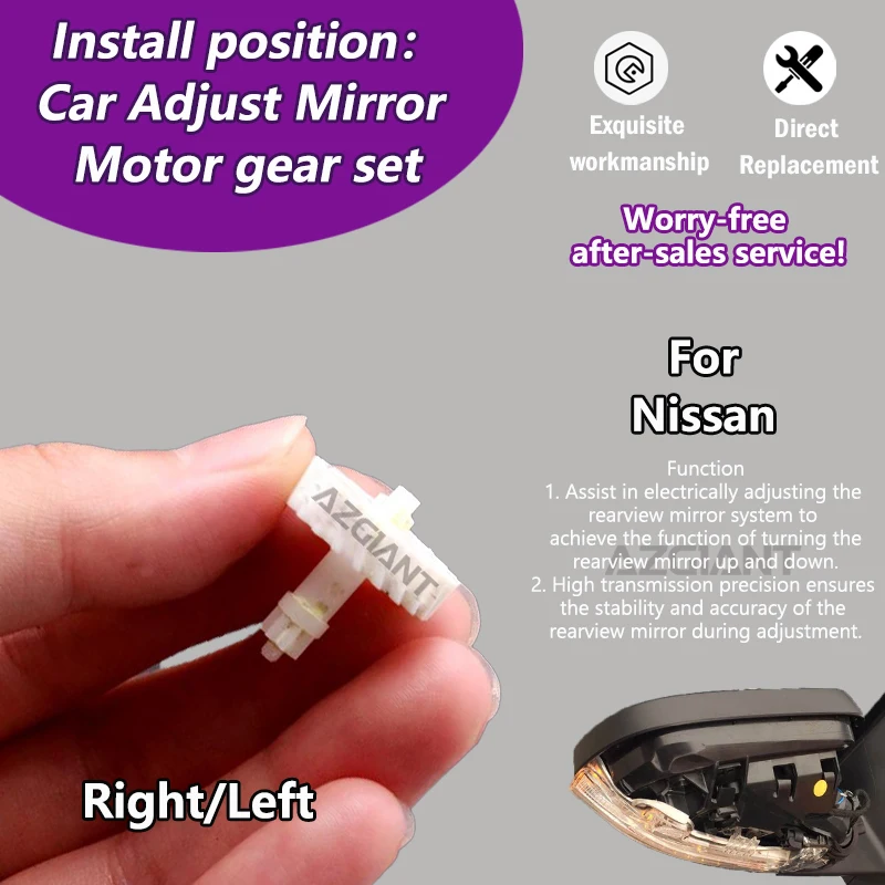 para-nissan-pathfinder-r51-titan-sl-pro-4x-micra-k13-cube-juke-conjunto-de-engrenagens-de-plastico-rigido-para-sistema-de-ajuste-de-vidro-do-espelho-retrovisor-automotivo