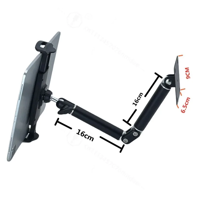 Alloy Wall Mount Tablet Holder GMS, Foldable Rotatable Adjustable Suspension Bracket, Universal Stand for Phone & Tablet