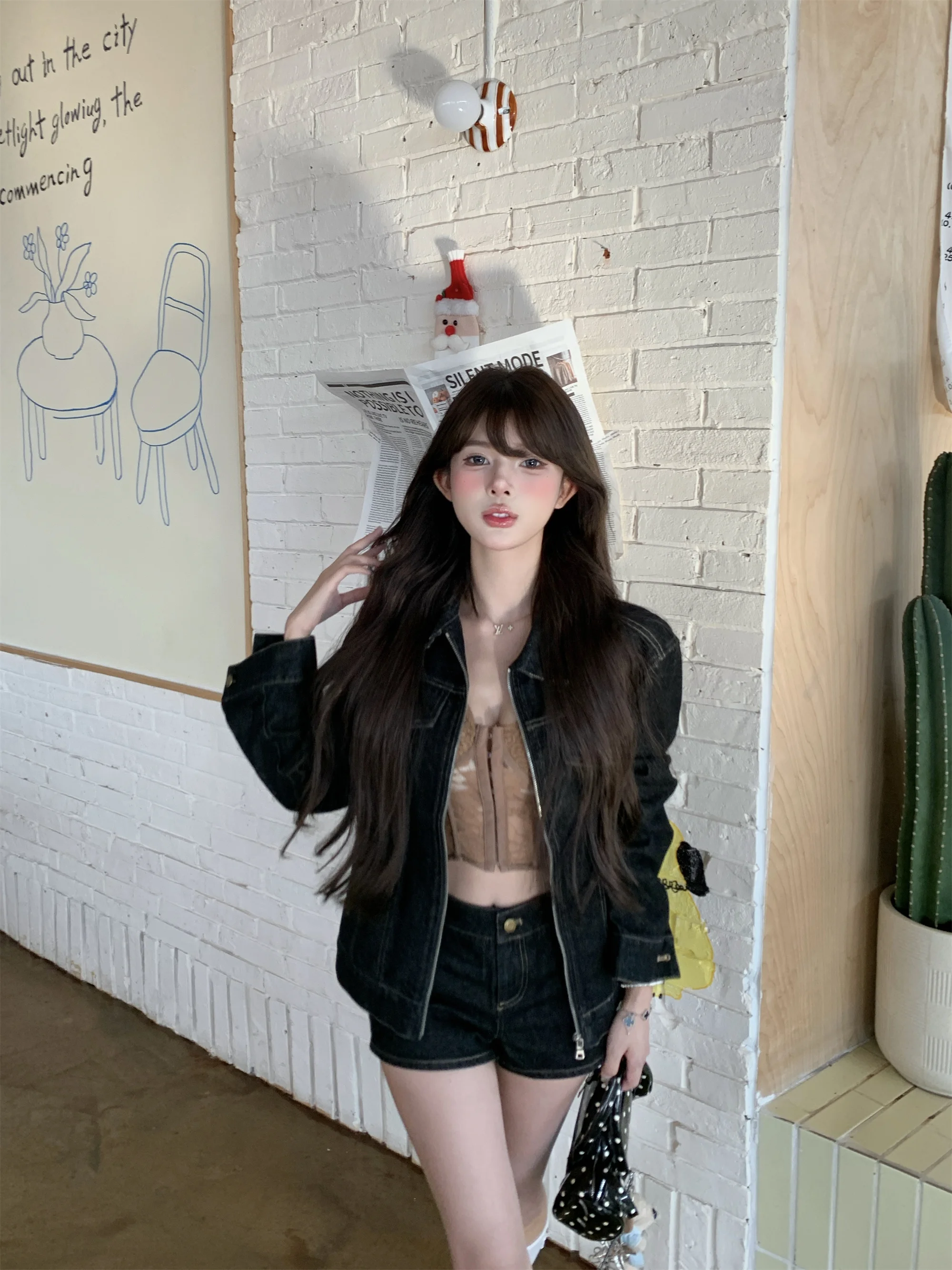 

Джинсовые пальто для женщин, женские осенние лоскутные винтажные саржевые модные погоны, субкультурные пояса на пуговицах, шик для отдыха, колледжа