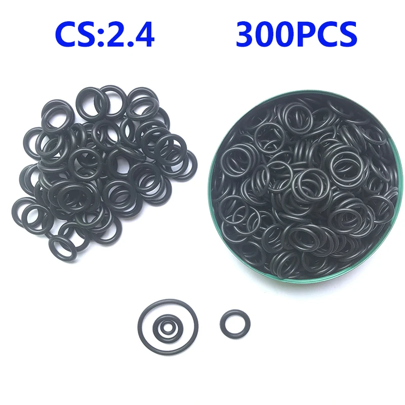 

300/200/100/50 NBR O-Ring Seal Gasket Thickness CS 2.4 Oil and Wear Waterproof Resistant Automobile Petrol Nitrile Rubber O Ring