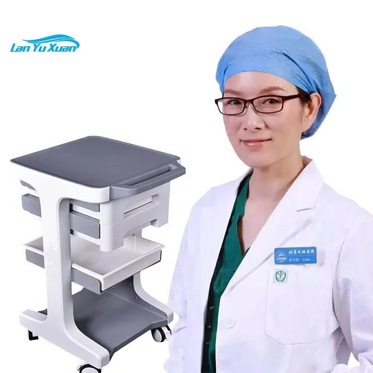 New arrivals Mobile Computer medical trolley  Medical Simple Metal OEM Packing Furniture Adjustable medical Trolley