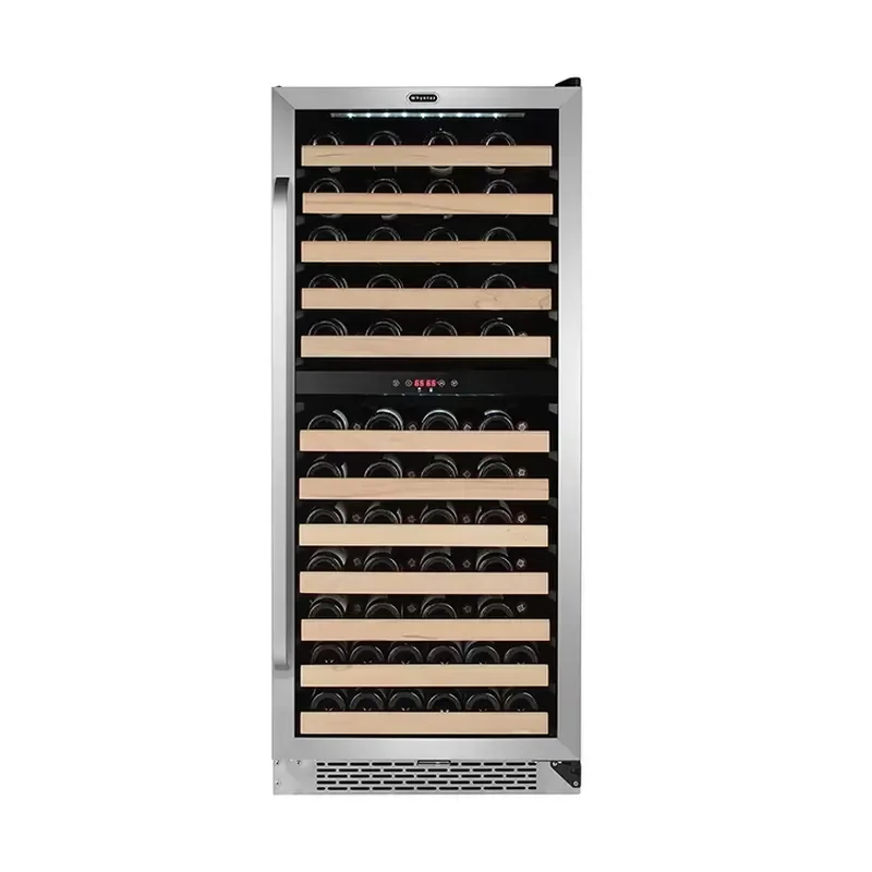 For Candor JC-275B2EQ 92-Bottle Wine Fridge Compressor Dual Zones Built-in Wine Cabinet/Chiller for Household or Hotel Use