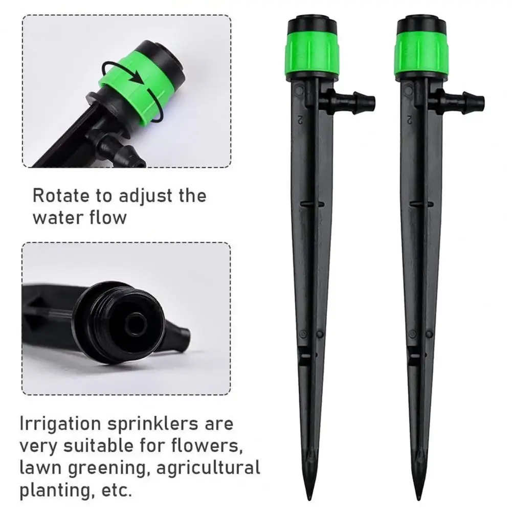 Water Sprinkler Adjustable Drip Irrigation Misting Drippers for Garden Sprinklers 50pcs Barbed Leak-proof Emitters with Lock