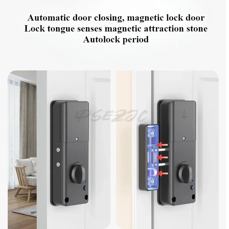 Household Portable Smart Room Door Lock Invisible Lock Card Swiping Electronic Sensing Lock Bluetooth Unlocking