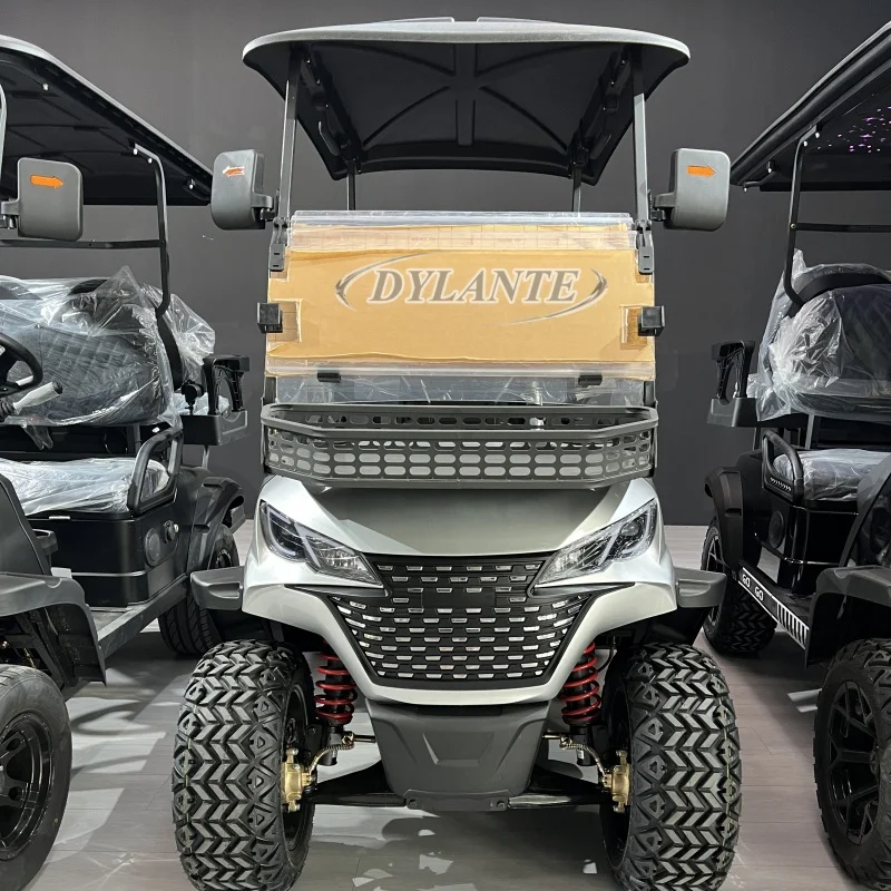 2025 سريع 45 كيلومتر/ساعة بطارية ليثيوم 2 4 مقاعد نادي كهربائي عربات الغولف 72 فولت مدينة جولف سكوتر عربات الغولف 2 + 2 مقاعد عربة جولف