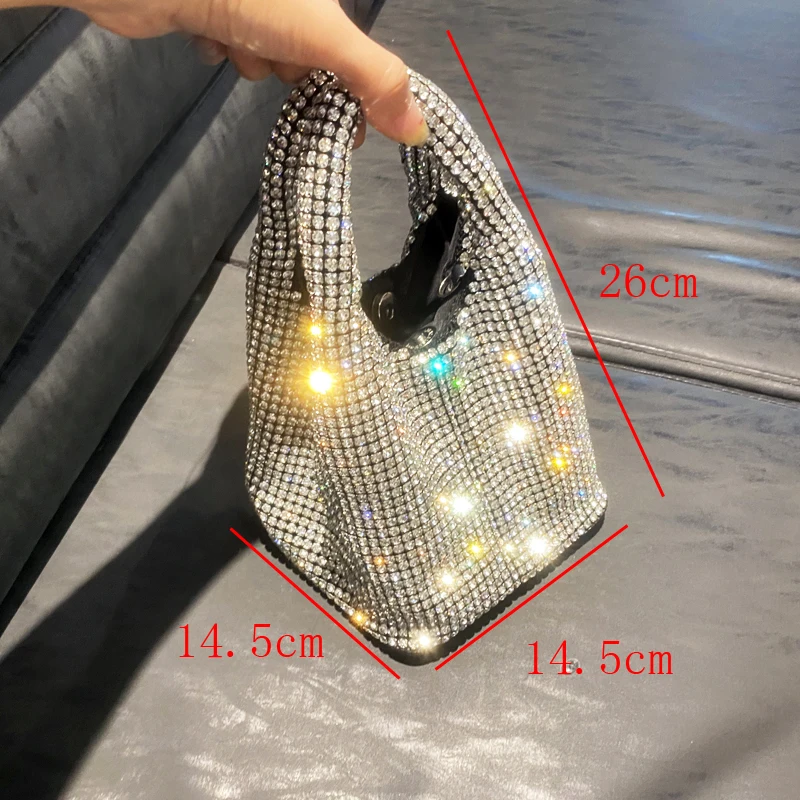 Purse Rhinestones Evening clutch Bag Purses and handbag luxury Designer hobo shoulder bag Shiny Crystal Clutch purse bucket bag