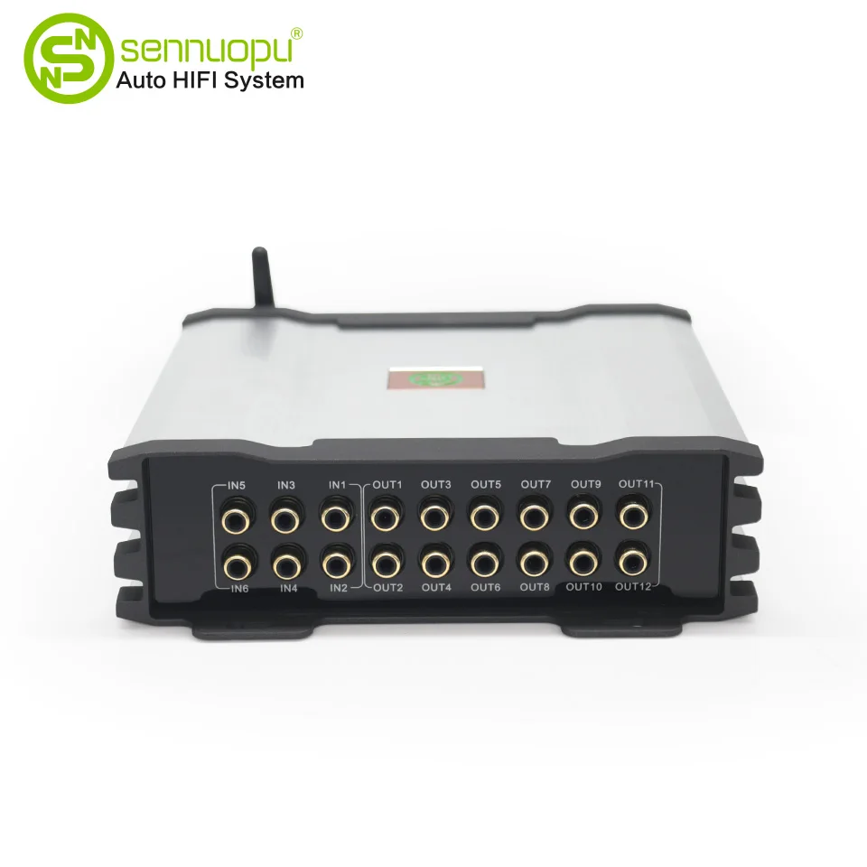 Sennuopu X812B 12-Channel Car Audio DSP 8-Channel 50 Watts RMS Power AMP HD Bluetooth Universal Audio Sounds Card Equalizers