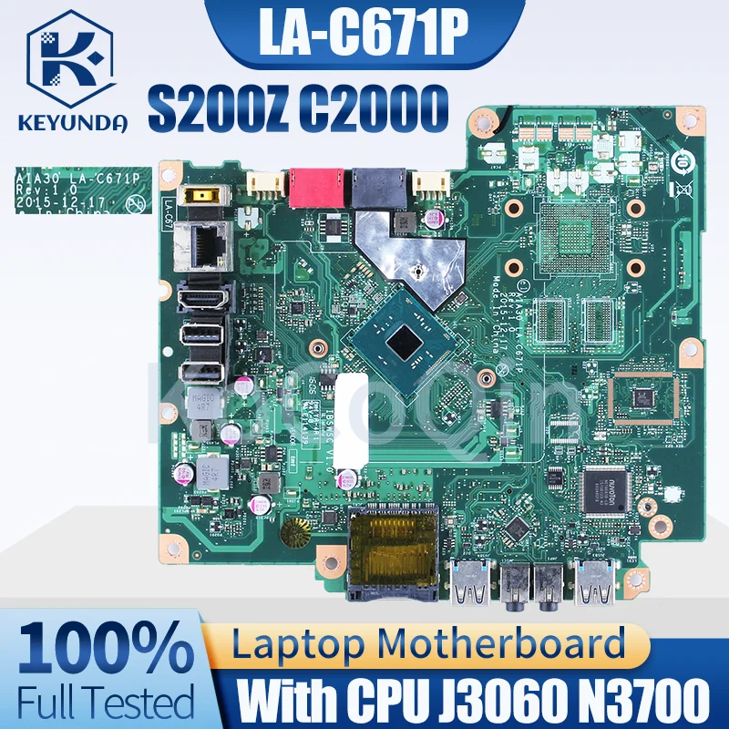 For Lenovo AIO A340-22AST Mainboard LA-C671P 00UW292 00UW290 03T438 N3050 J3060 All-in-one Motherboard Tested