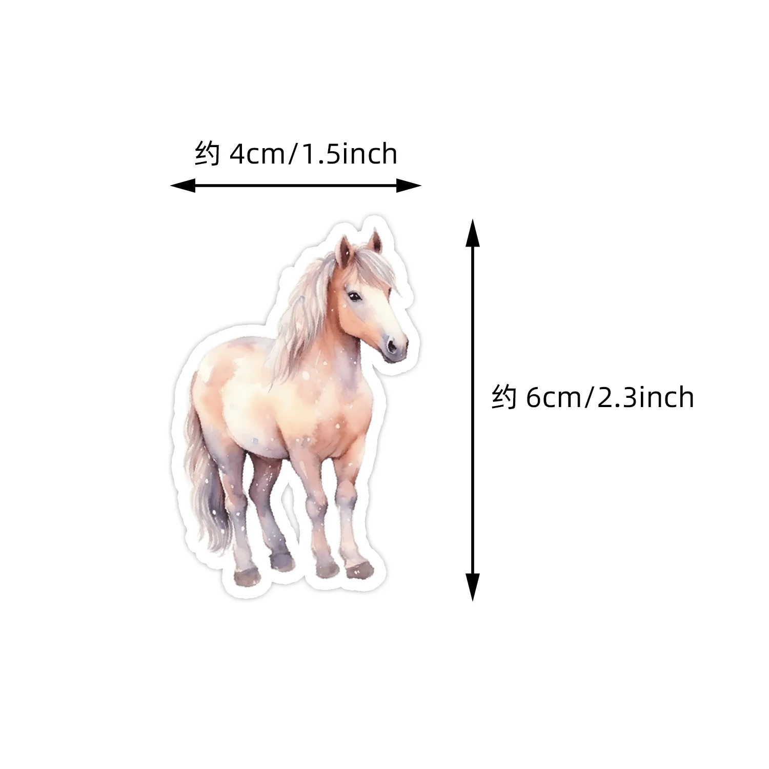 10/50pcs Cute Cartoon Horse Graffiti Stickers Aesthetic Decals Toy DIY Luggage Laptop Motorcycle Phone Car Cool Animal Sticker