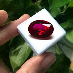 Boxed Pigeon Blood Red Ruby Lab Grown Ruby Loose Gemstones Top Quality Stones for Jewelry Accessories and Collections DIY Gems