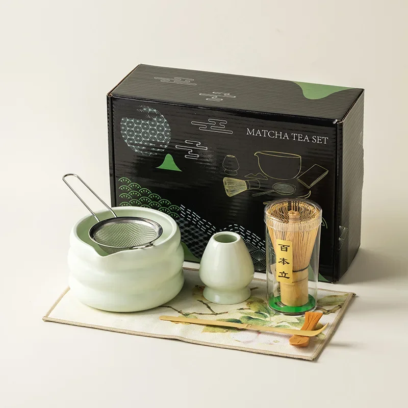 2/4//7PCS Ceramic Handmade Matchafor Home Temperature Resistant Matcha Bowl Scoop Set Elegant Easy to Clean Japanese Matcha Tea