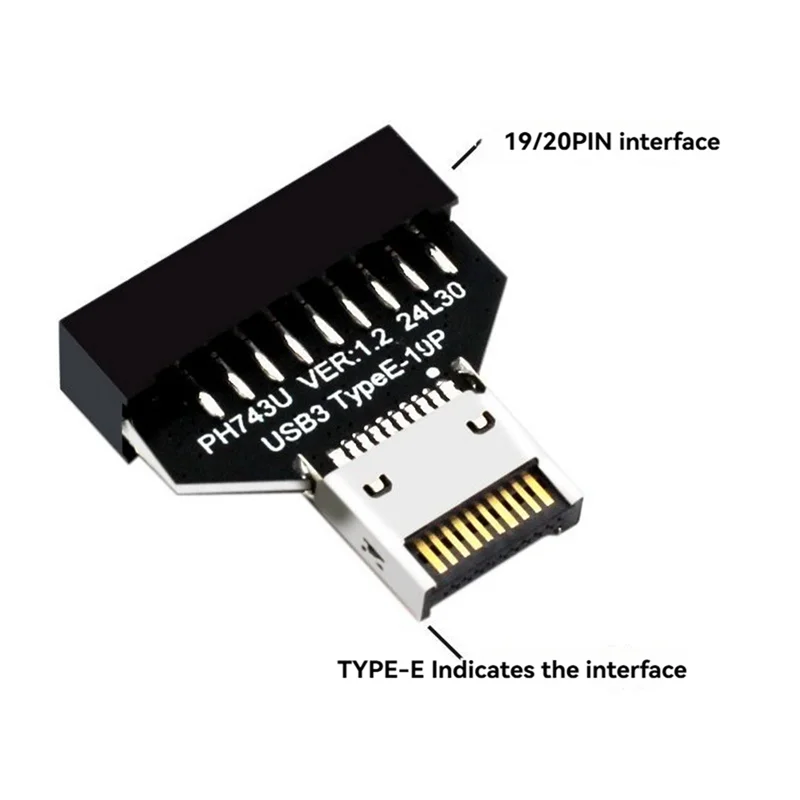 A92Z USB3 Type-E 20Pin To USB 19P Chassis Front Convert The Motherboard Type-E Expansion Card Type-E Interface To The USB 19P