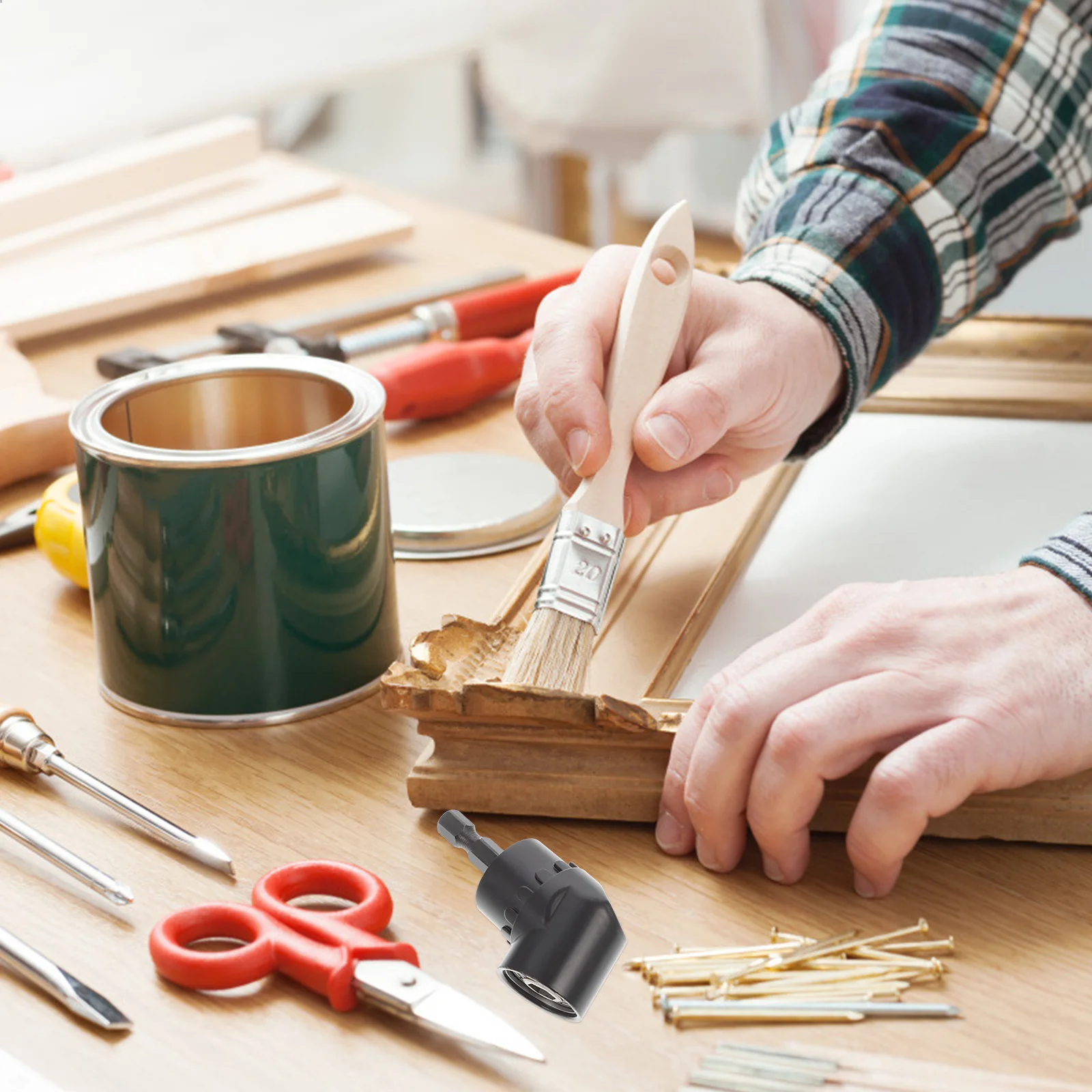 

105 Degree Angle Drill Attachment Electric Angled Screwdriver Tool Vanadium Alloy Steel Durable Universal Socket Wrench Adapter