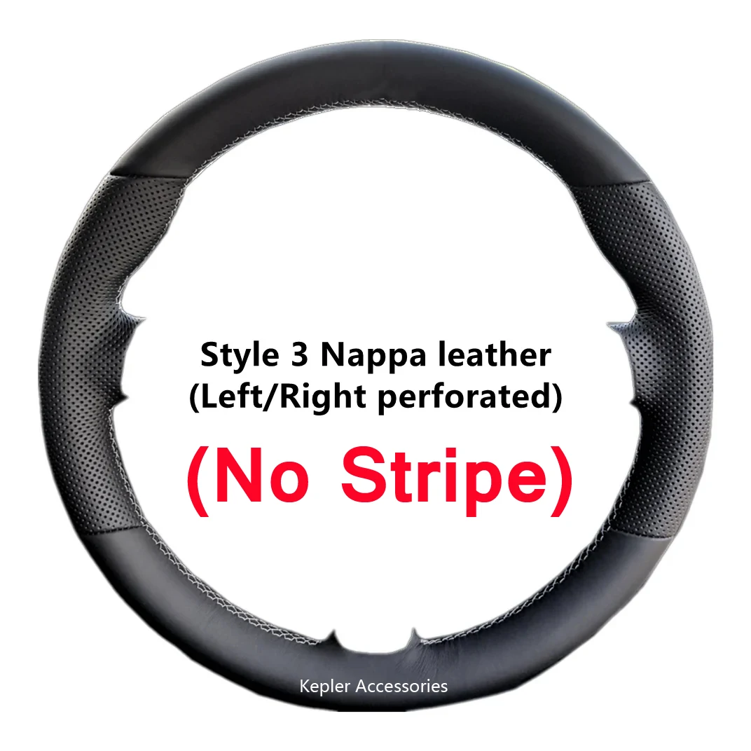 High Quality Genuine Leather Suede Steering Wheel Cover White Thread Car Accessories for KIA OPTIMA CEED CEE'D 2 PROCEED PRO 4