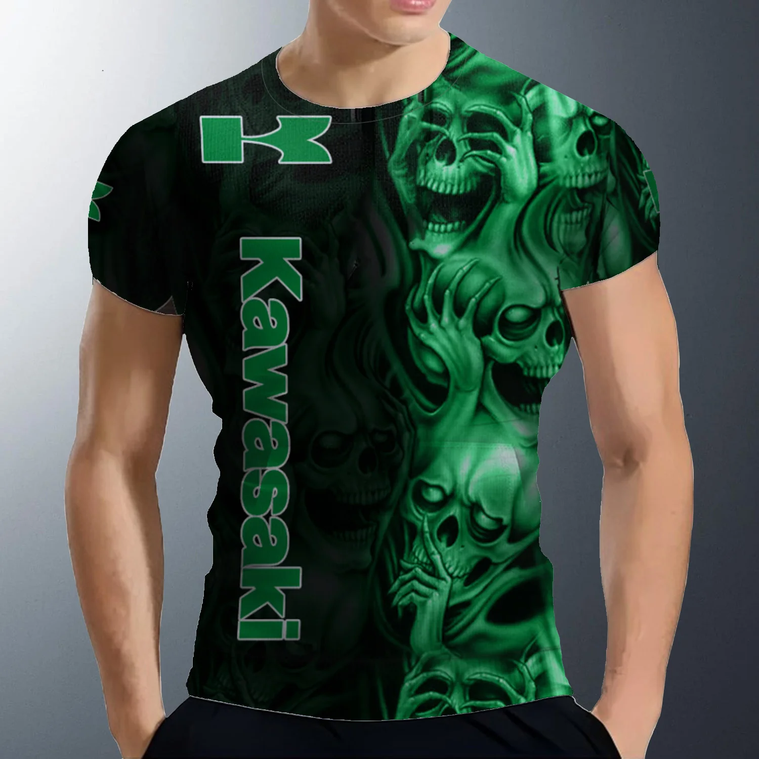 

Kawasaki Adventure Tops, Gym Racing T-shirts, Men's Streetwear T Shirt, Shirts, High-quality Streetwear, Off-road 2025 Pullovers