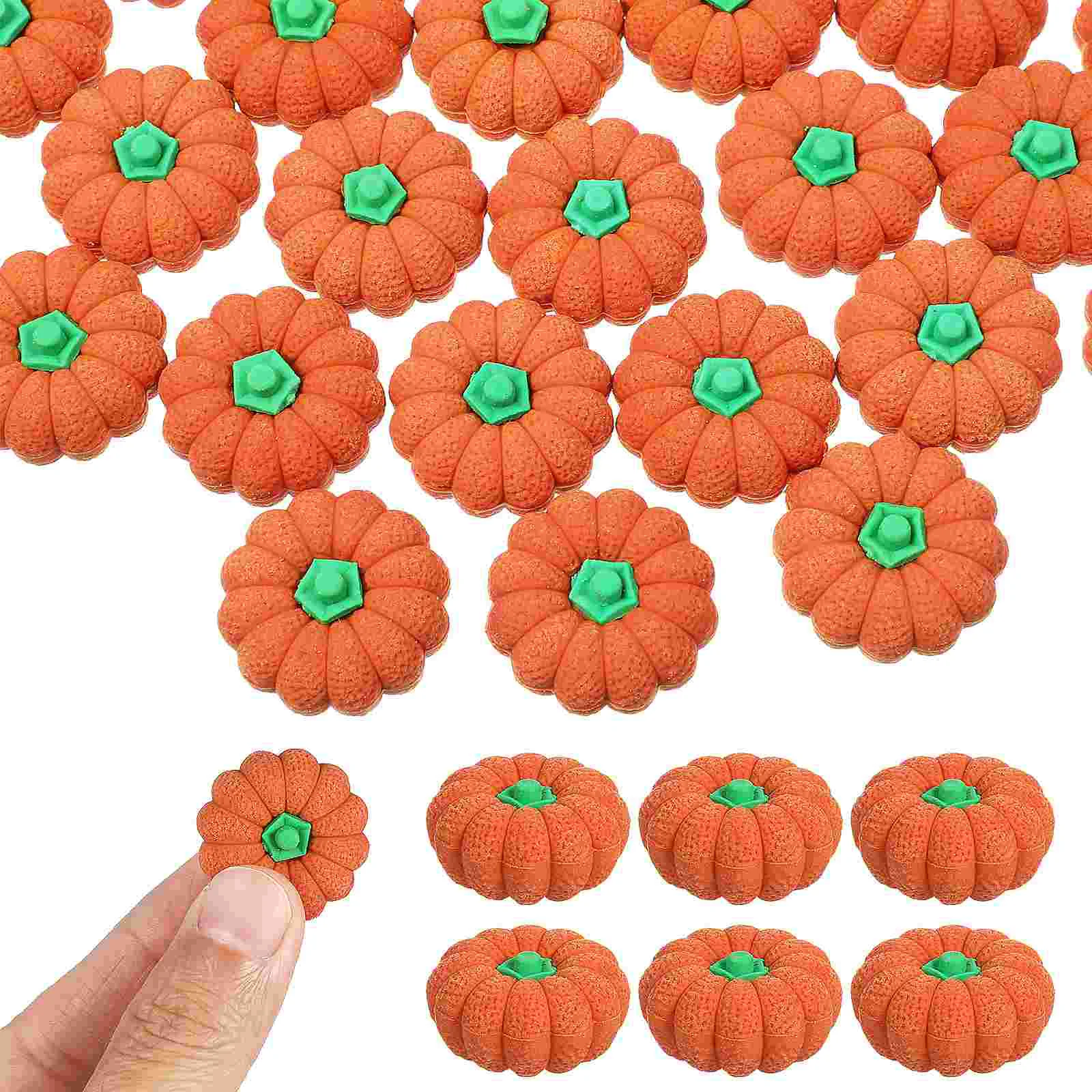 50 Pcs Crafts Pumpkin Eraser Child Sand Halloween Mini Erasers Fall For Kids