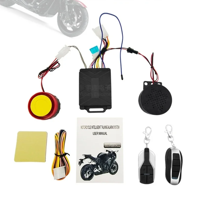 

Motorcycle Alarm Systems Universal Burglar Alarm Systems Anti Theft Security Warning Alert Set for Scooter Electric Bike