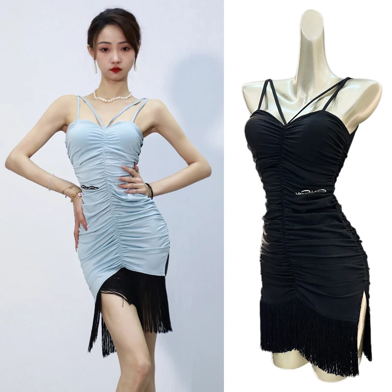 

New Women Latin Dance Performance Dress Sexy Rumba Chacha Latin Dance Fringed Dress Adults Competition Dancing Wear SL12670