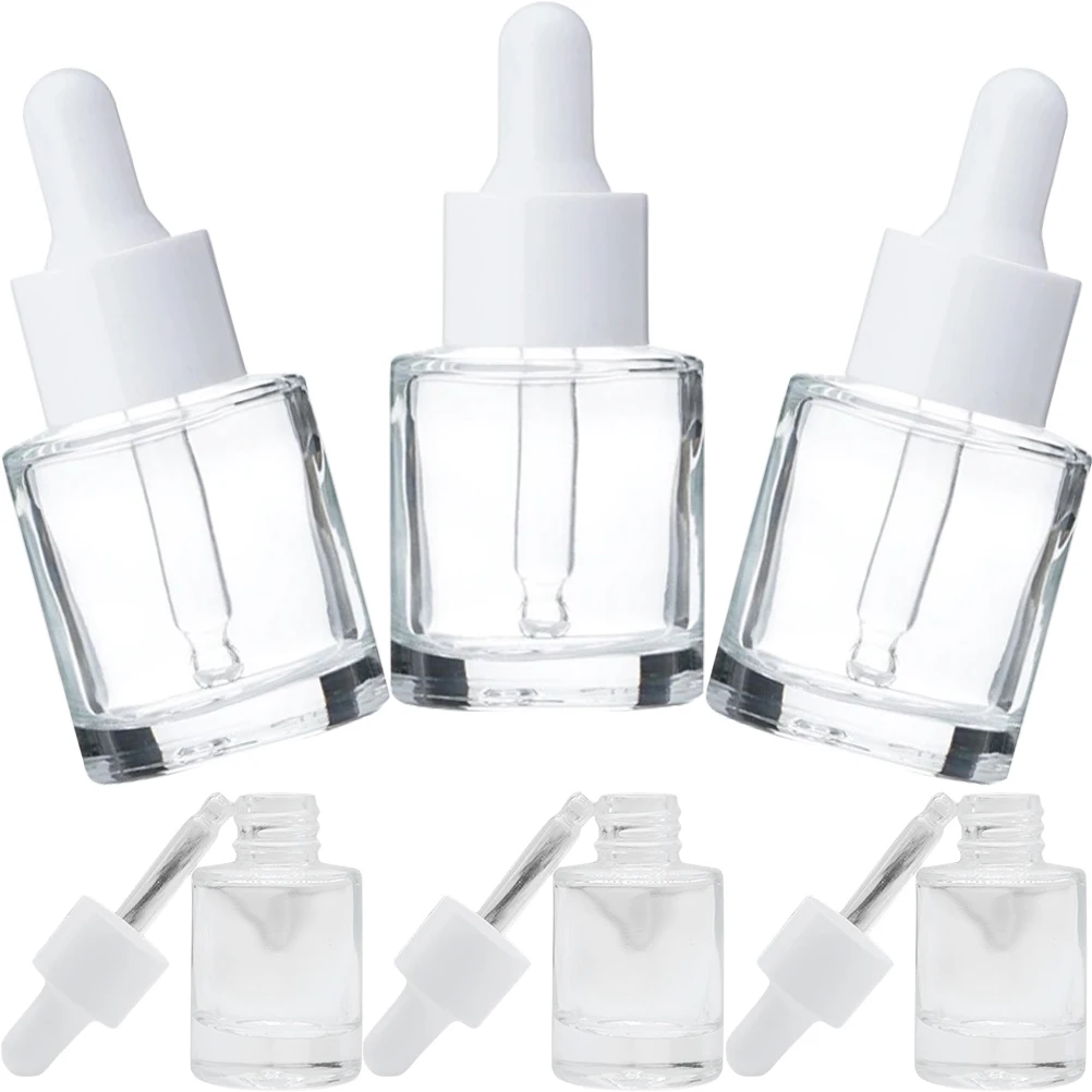 

6Pcs Glass Dropper Bottles Essential Oil Containers Small Size Portable Travel Reusable Washable Dose Control Mini Terrarium