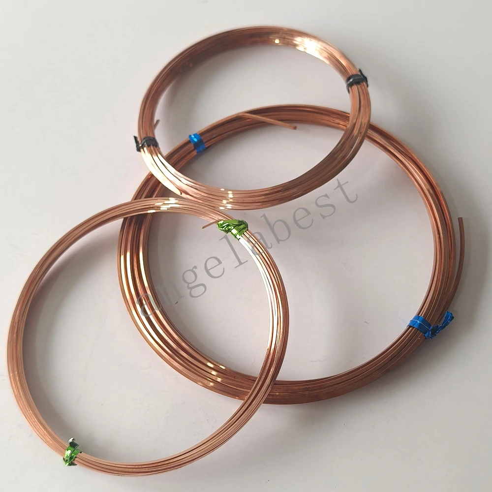 6M/roll Square Copper Wires soft hard 0.6mm 0.8mm 1mm, Copper Beading Wire for DIY Jewelry Rings Bracelets Earring Craft