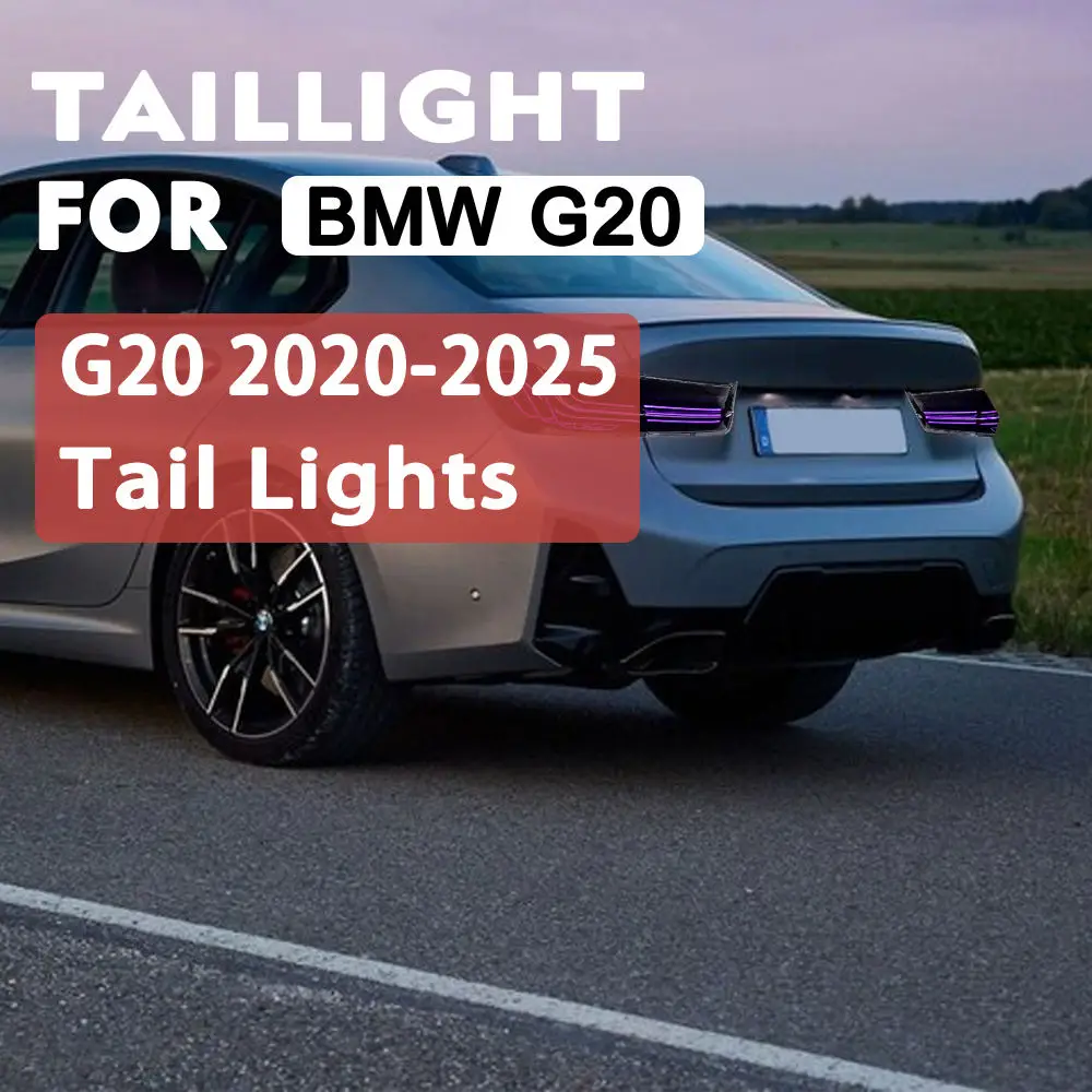 Светодиодные задние фонари RGB для BMW 3 серии M3 G20 G80 2020-2024, новое обновление, задние фонари в лазерном стиле CSL