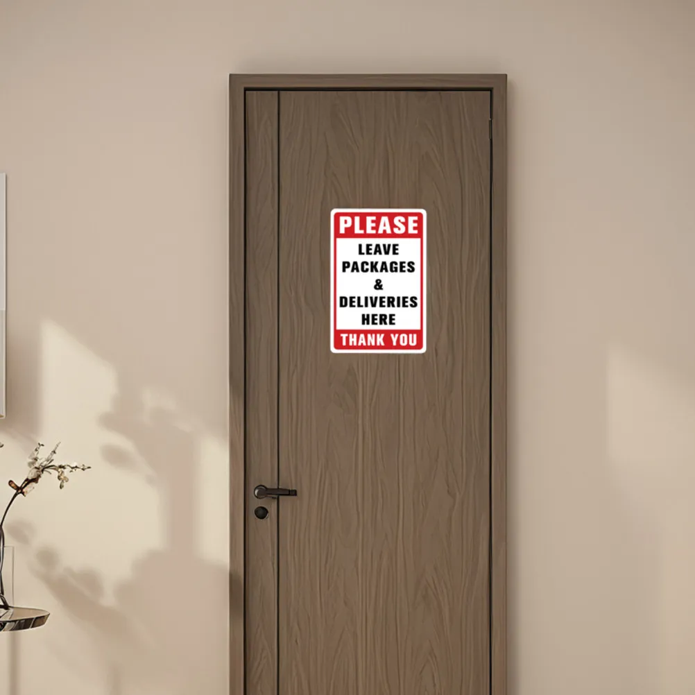 3Pcs Office Warehouse PVC Wall Sticker Package Stickers Please Leave Packages Deliveries Here Sign Adhesive Decal