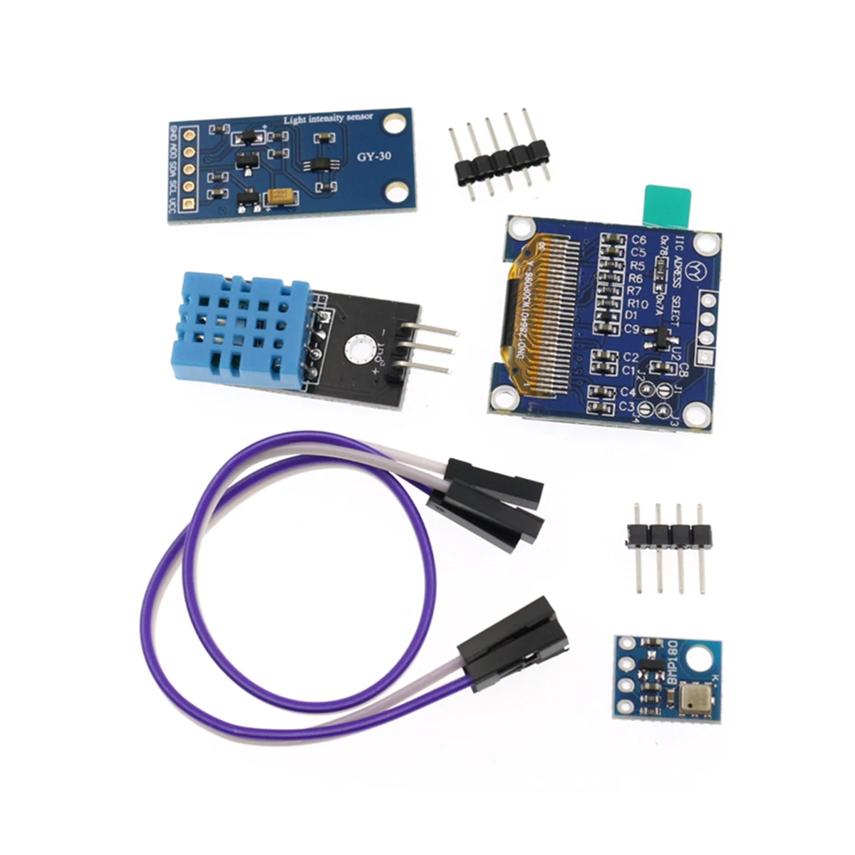 AS94-1Set Portable Weather Station Kit Humidity And Environment BMP180 Pressure Sensor Sensor Module Kit