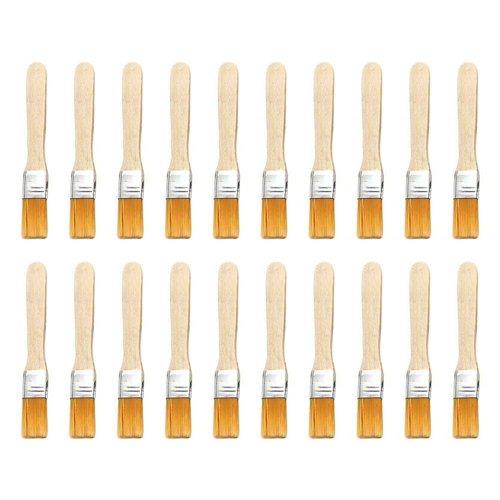 20Pcs Cleaning Brushes Small Keyboard Repair Brush Wooden Handle Nylon Metal Paint Dedusting Brush Lightweight for Store Home