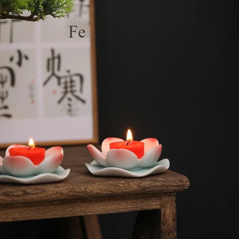 Ceramic Lotus Tea light Candle Holder For Wedding Centerpiece Decorative Kitchen Table Living Room Use Tealight Home Decor Gift