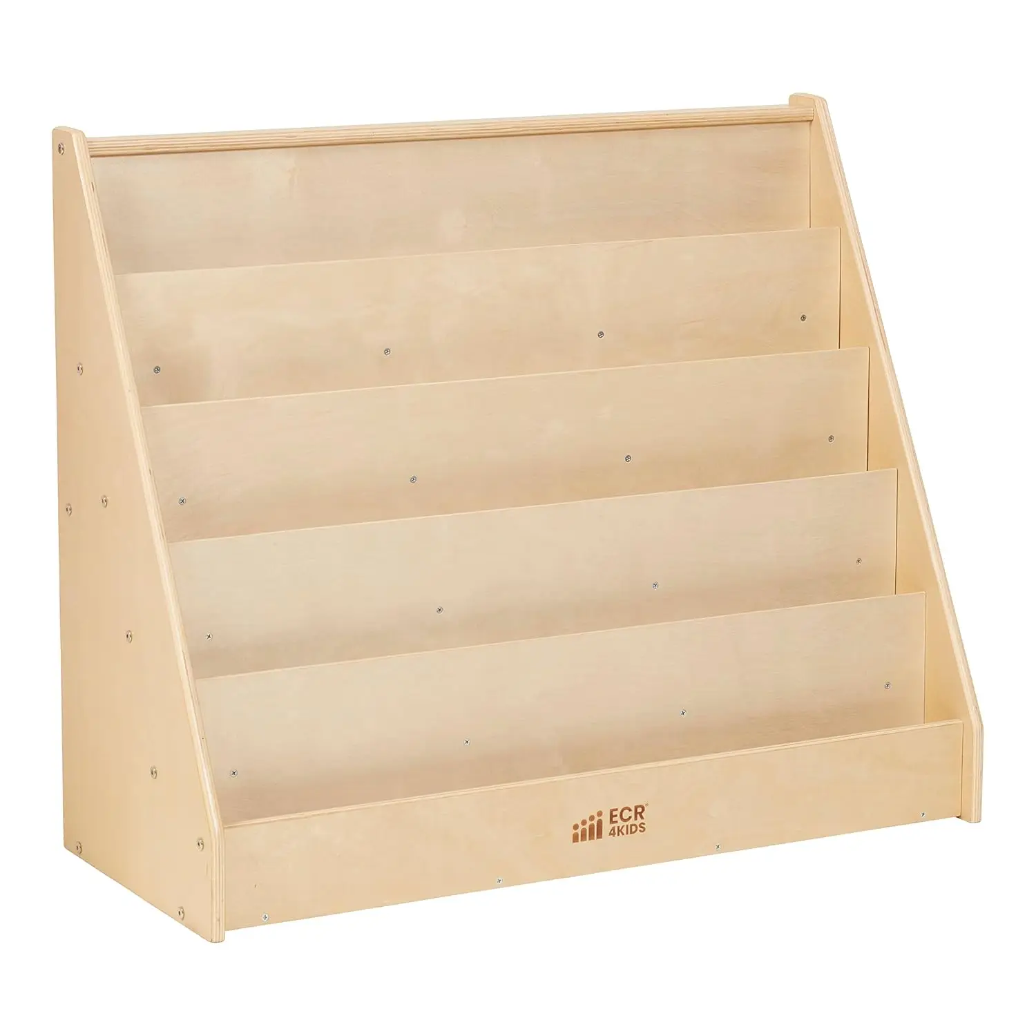 

4Kids Single-Sided Book Display, Classroom Bookshelf, Natural