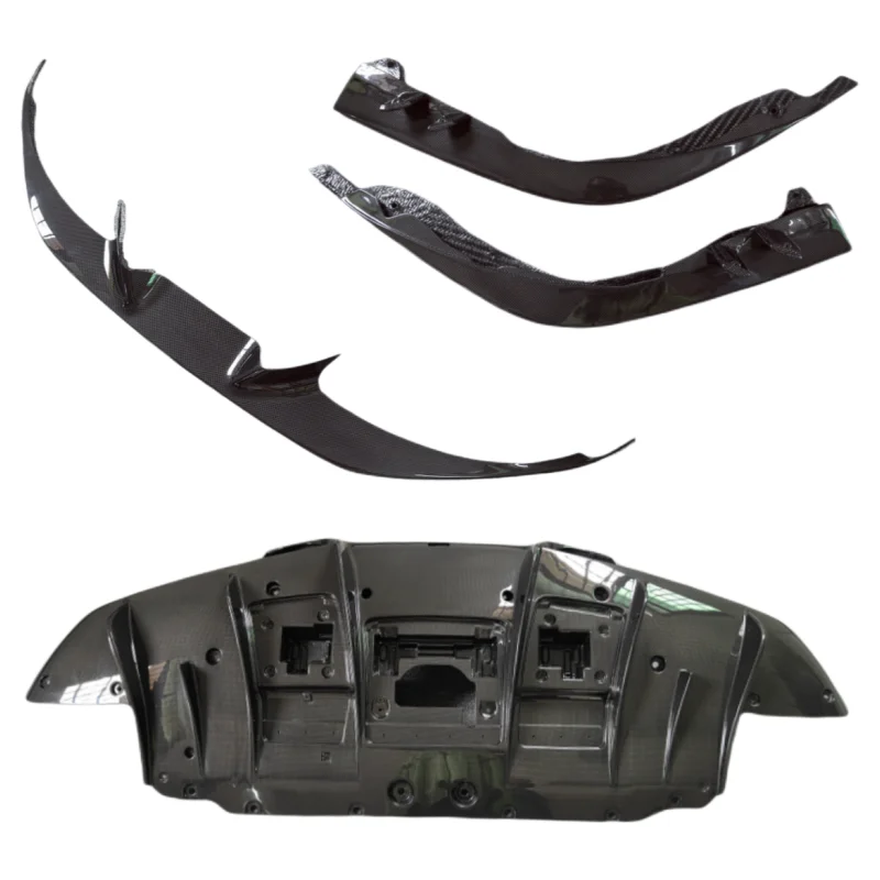 

N-style carbon fiber front bumper with corner middle lip and rear diffuser for Ferrari F8 Tributo Spider body kit
