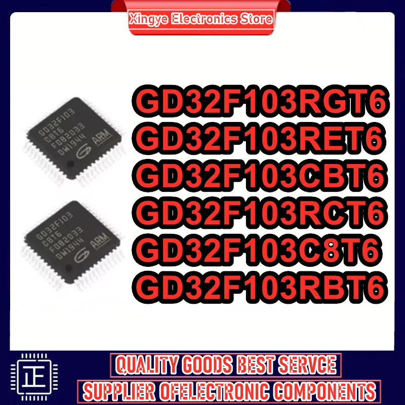 GD32F103C8T6 GD32F103CBT6 GD32F103RBT6 GD32F103RCT6 GD32F103RET6 GD32F103RGT6  GD32F103 GD32F GD IC MCU Chip LQFP-64