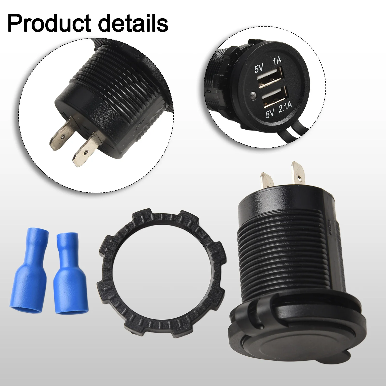 1Pc Dual USB Socket Output Voltage PVC Plastic Tablet Computers Transparent With Accessories 3.1A 37*43*29mm 55g