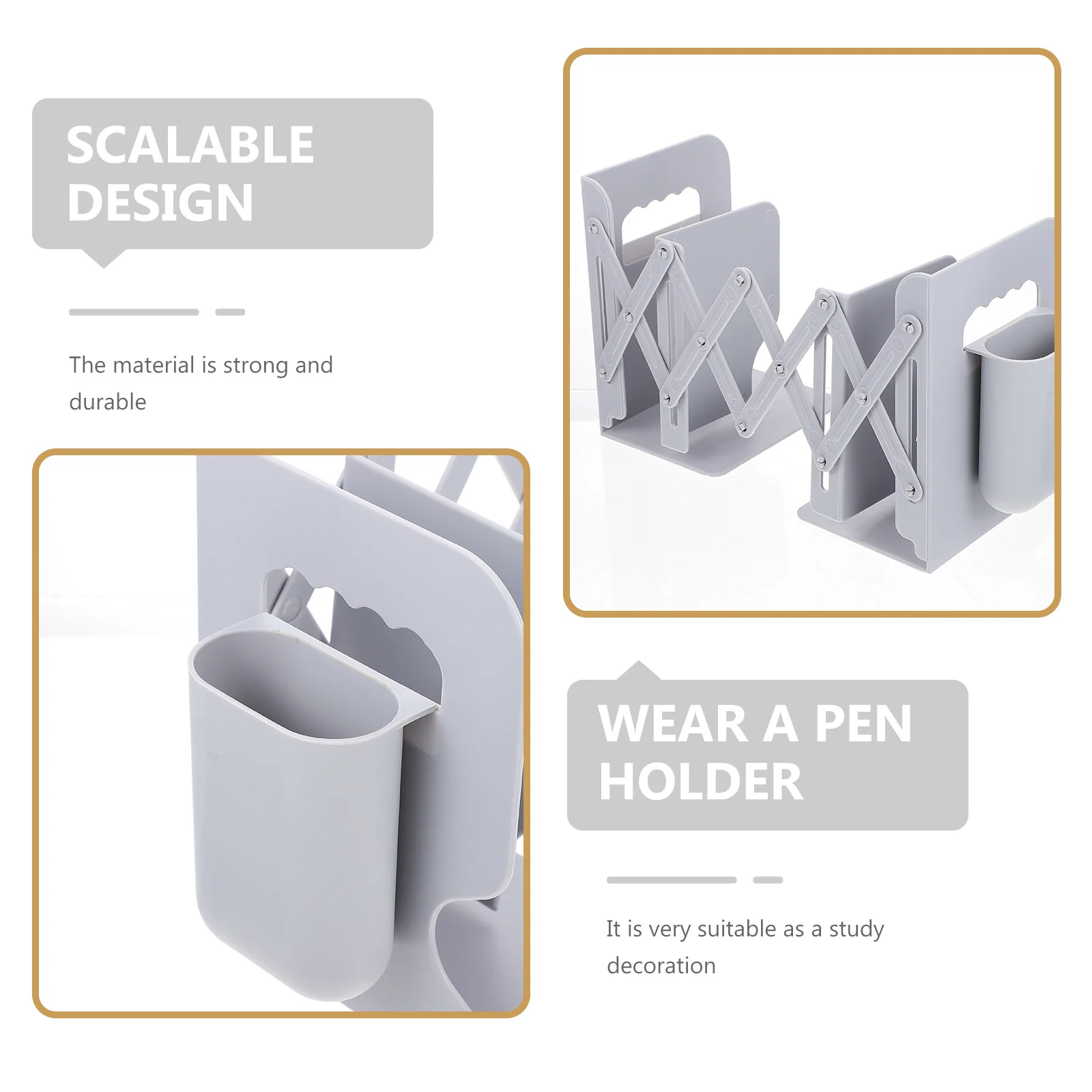 مجموعة واحدة من حامل حامل الكتب لتخزين رف المكتب، تصميم إبداعي بسيط، رف منظم كتب بلاستيكي عالي التحمل للمكتب المنزلي #1