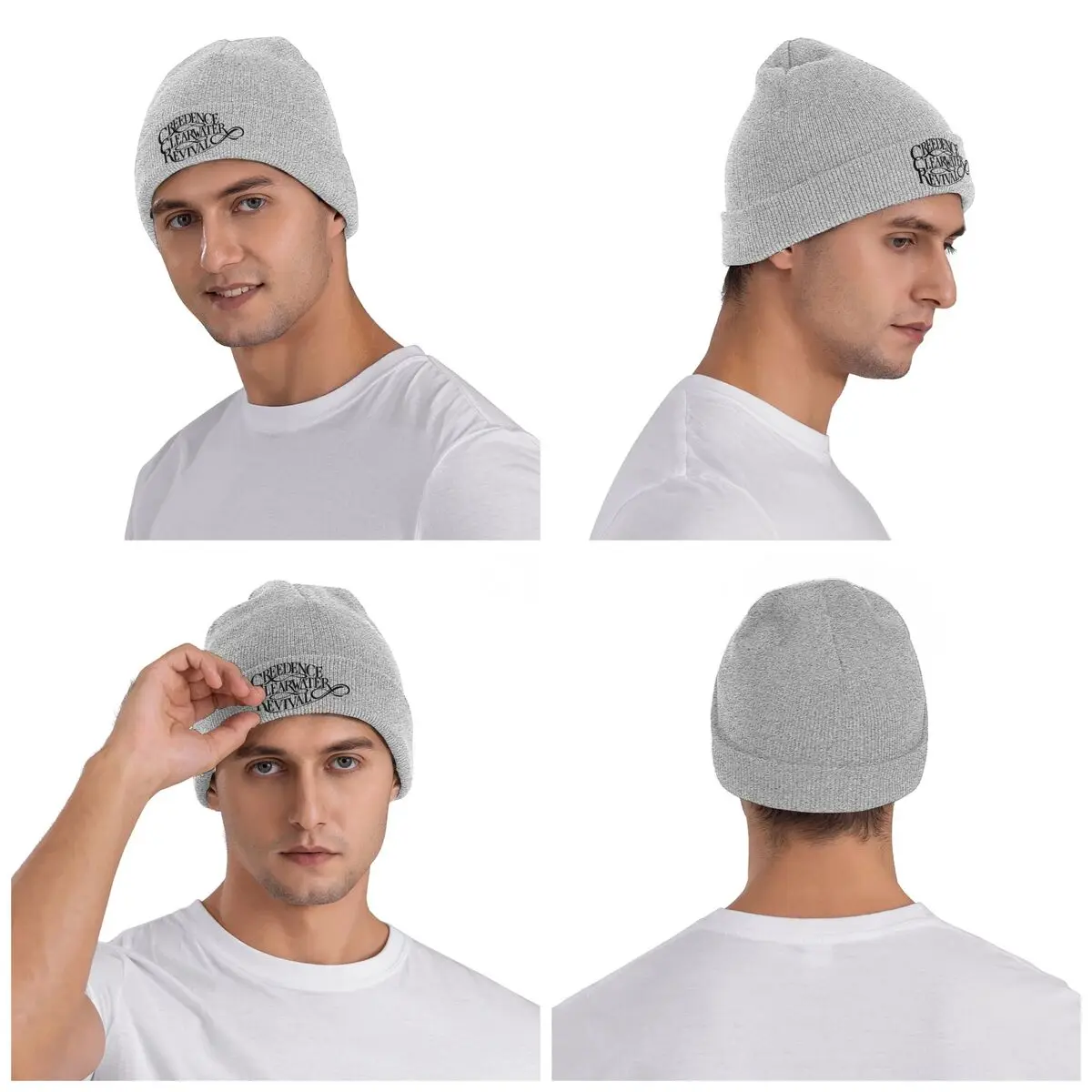 Creedence Clearwater Revivals Warm Knitted Cap Hip Hop Bonnet Hat Autumn Winter Outdoor Beanies Hats for Unisex Adult