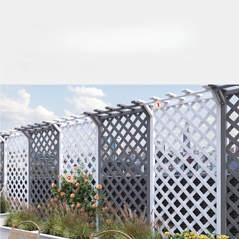 Factory Direct Compatible with Outdoor Rooftop Antiseptic Wood Fence Partition Enhanced Colorful Fence Wall Flower Stand