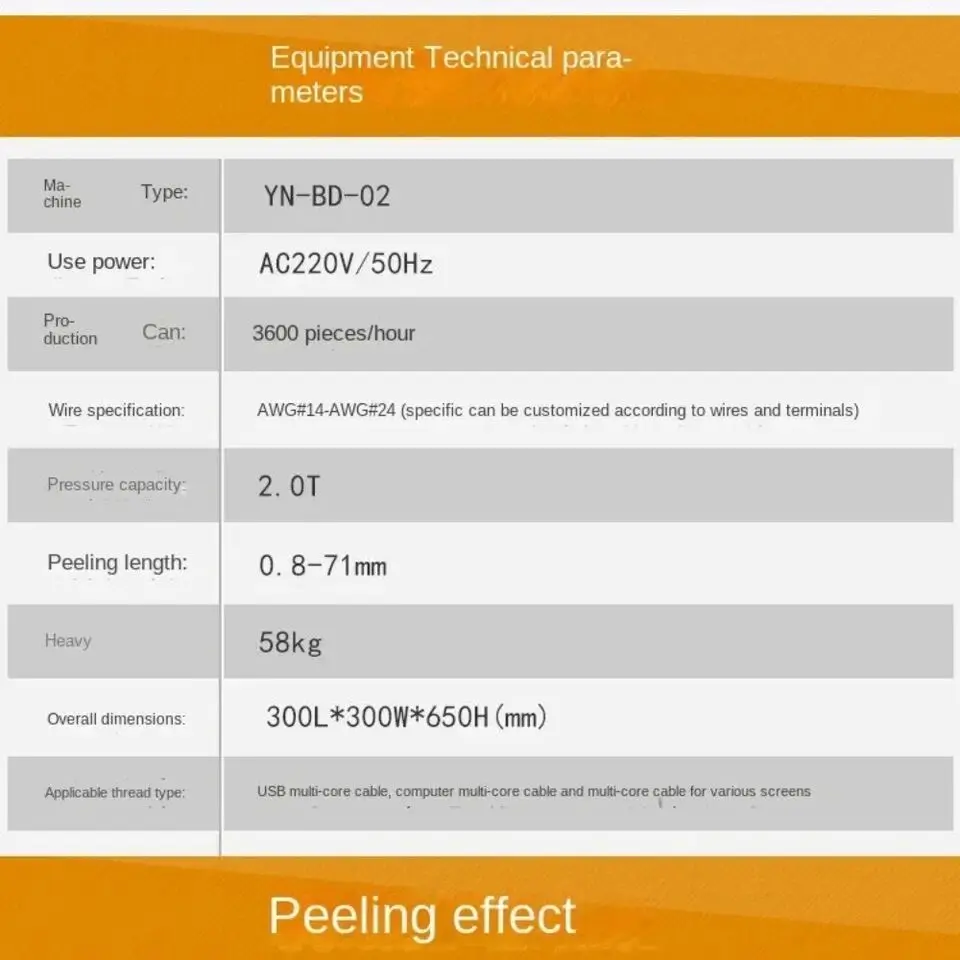 Machine à dénuder et à battre les bornes de fils, gaine intégrée, multi-conducteurs